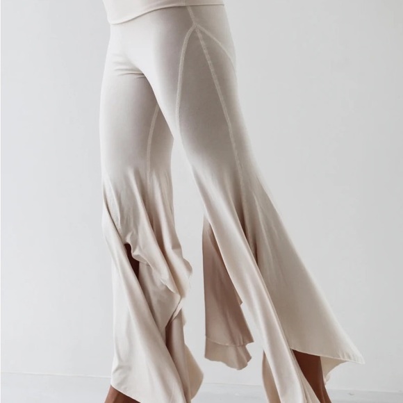 Pants - Galactic butterfly cream yoga pants